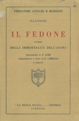 Il Fedone ovvero della immortalità dell'anima - Platone - copertina