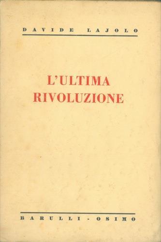 L' ultima rivoluzione - Davide Lajolo - copertina