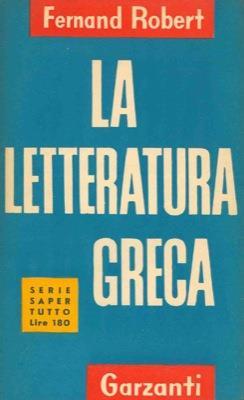 La letteratura greca - Fernand Robert - copertina