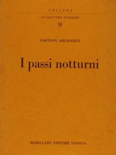 I passi notturni - Gaetano Arcangeli - copertina