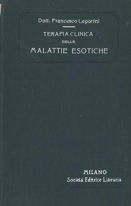 Terapia clinica delle malattie esotiche - Francesco Leporini - copertina