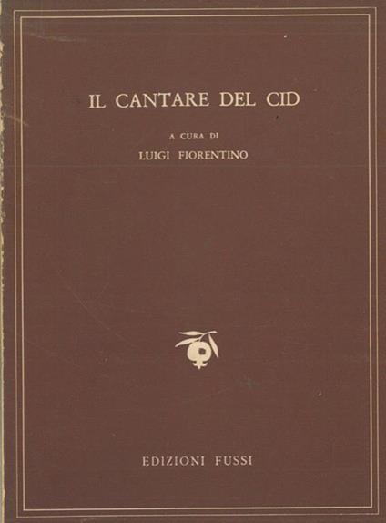 Il cantare del Cid - Luigi Fiorentino - copertina