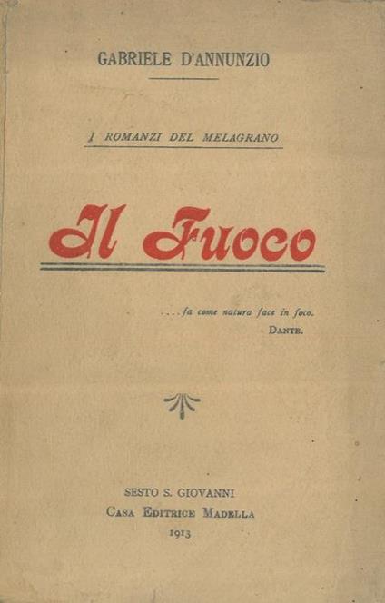 Il fuoco - Gabriele D'Annunzio - copertina