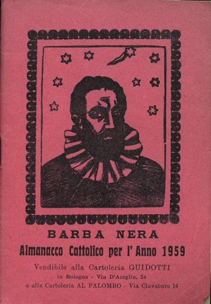 Il Girasole ossia orologio celeste del vero Barba Nera. Almanacco Cattolico per l'anno 1959 - Barba nera - copertina