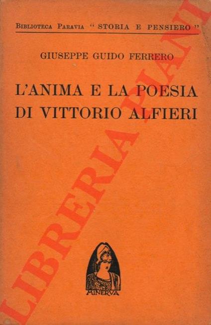 L' anima e la poesia di Vittorio Alfieri - Giuseppe Ferrero - copertina