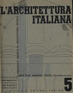 L' architettura italiana. Periodico mensile architettura tecnica. Dir. Armando Melis