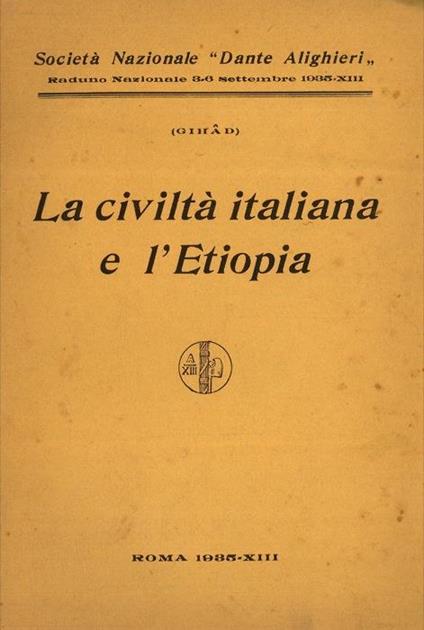 La civiltà italiana e L'Etiopia - copertina