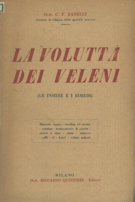 La voluttà dei veleni (Le insidie e i rimedi) - copertina