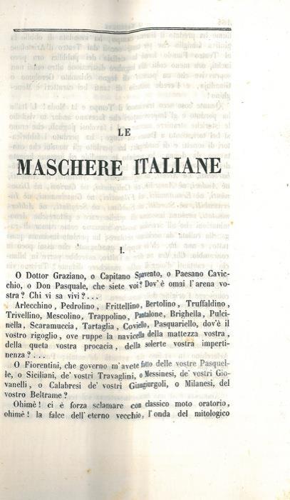 Le maschere italiane - Giuseppe Torelli - copertina