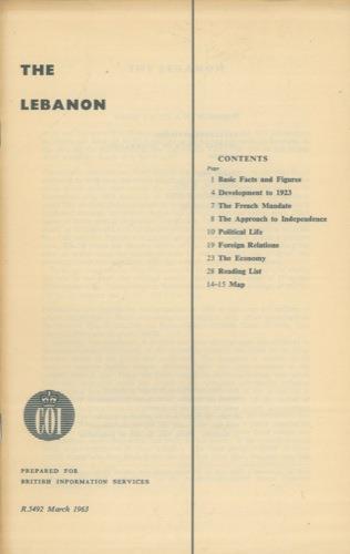 The Lebanon - copertina