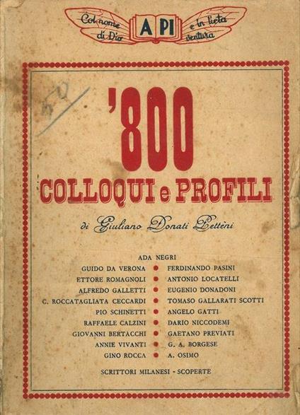 800. Colloqui e profili - copertina