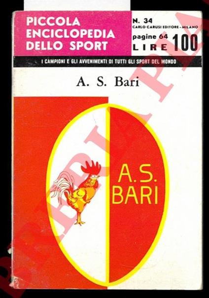 A.S. Bari - Franco Mentana - copertina