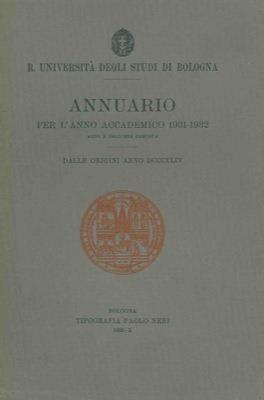 Annuario per l'anno accademico 1931-1932 - copertina