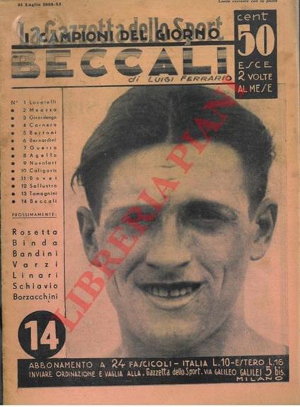 Beccali - Luigi Ferrario - copertina