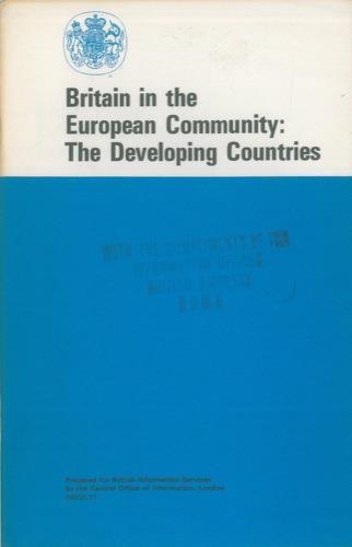 Britain in the European Community : The Developing Countries - copertina