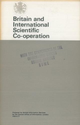 British and International Scientific Cooperation - copertina