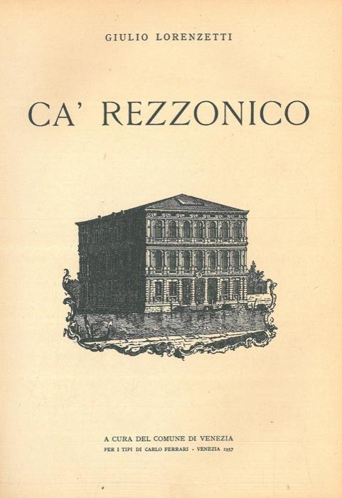 Cà Rezzonico - Giulio Lorenzetti - copertina