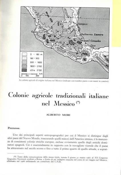 Colonie agricole tradizionali italiane nel Messico - Alberto Mori - copertina