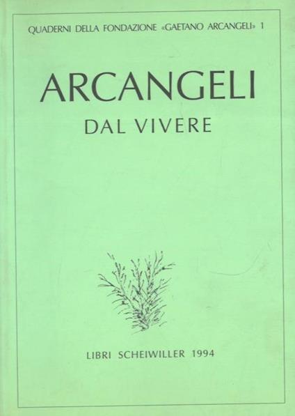 Dal vivere - Gaetano Arcangeli - copertina