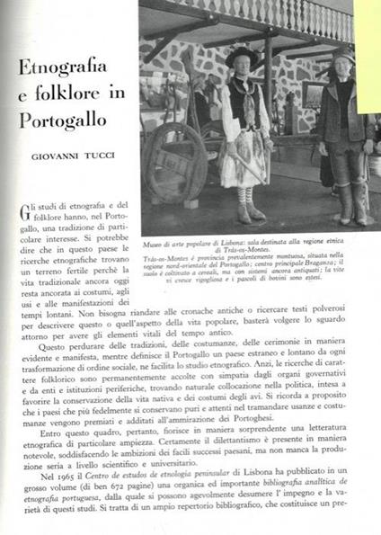 Etnografia e folklore in Portogallo - Giovanni Tucci - copertina
