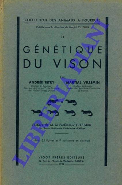 Génétique du vison - Andrée Tetry - copertina
