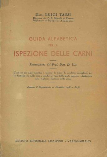 Guida alfabetica per la ispezione delle carni - Luigi Tassi - copertina