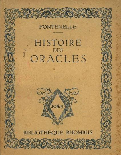 Historie des oracles - copertina