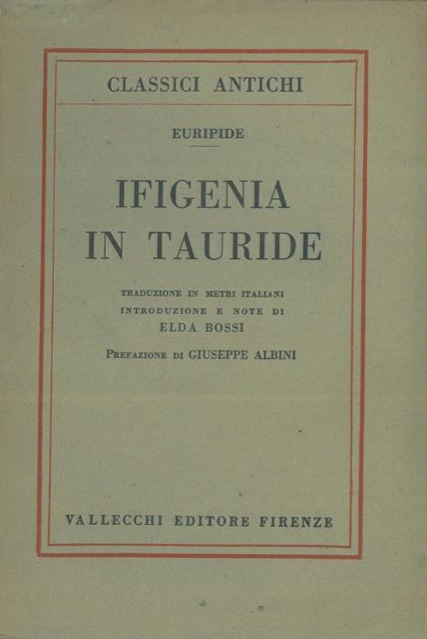 Ifigenia in Tauride - Euripide - copertina