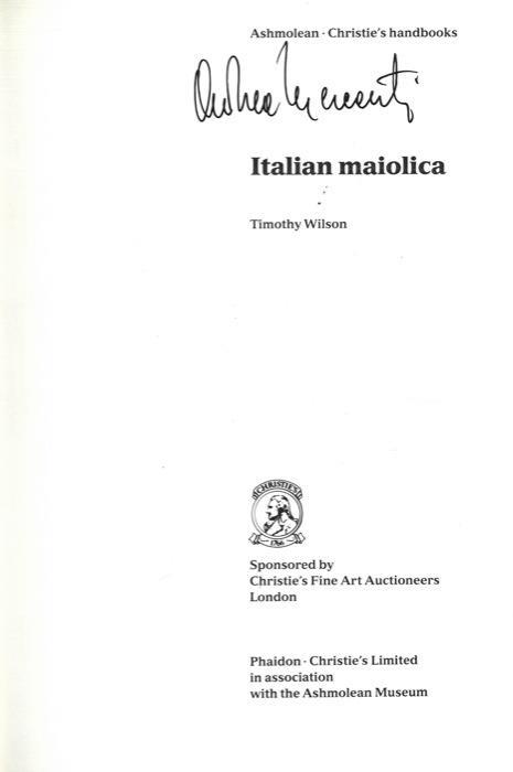 Italian maiolica - Timothy Wilson - copertina