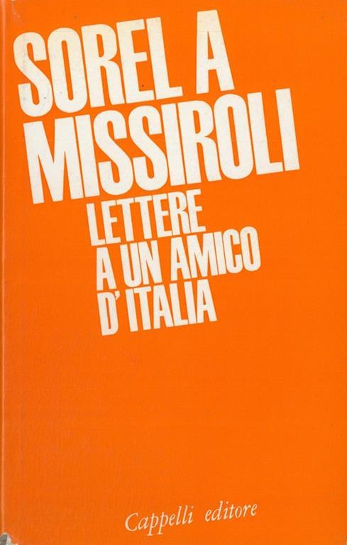 Lettere a un amico d'Italia - Georges Sorel - copertina