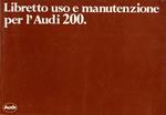 Libretto uso e manutenzione per l'Audi 200