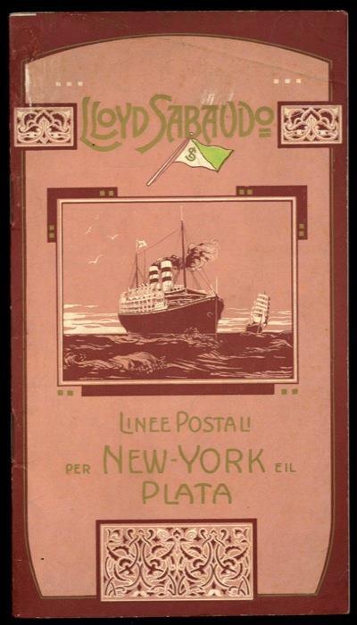 Linee postali per New York e il Plata - LLoyd Sabaudo - copertina