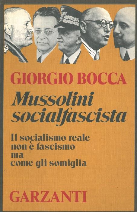 Mussolini socialfascista - Giorgio Bocca - copertina