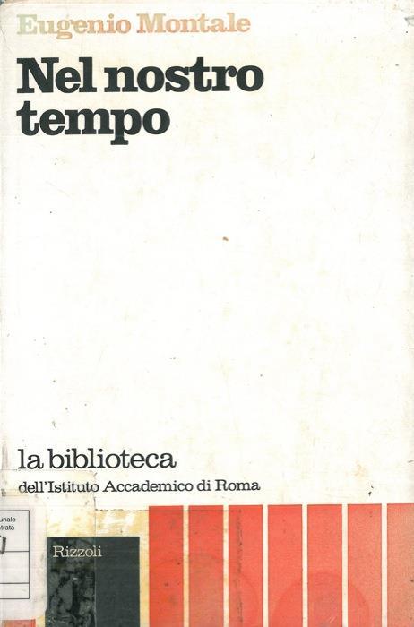 Nel nostro tempo - Eugenio Montale - copertina