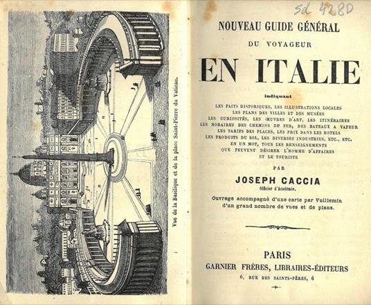 Nouveau guide général du voyageur en Italie - Joseph Caccia - copertina