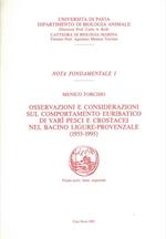 Osservazioni e considerazioni sul comportamento euribatico di vari pesci e crostacei nel bacino ligure - provenzale (1955 - 1995)