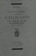 Parole nella commemorazione di Aurelio Saffi tenutasi a iniziativa della Società Operaia nel Teatro Massimo di Bologna la sera del 14 aprile 1890