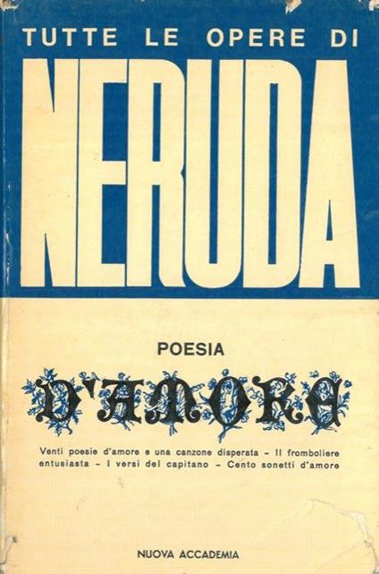 Poesia d'amore - Pablo Neruda - copertina