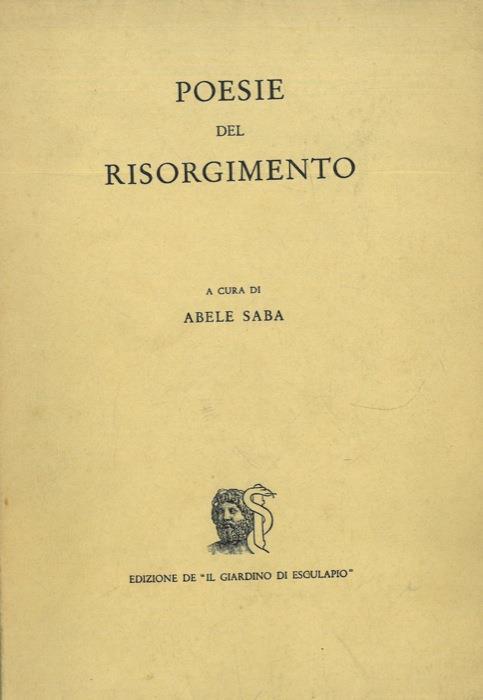 Poesie del Risorgimento - Abele Saba - copertina