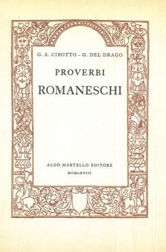 Proverbi romaneschi - Gian Antonio Cibotto - copertina