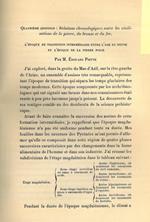 Relations chronologiques entre les civilisations de la pierre, du bronze et du fer. 1. L' époque de transition intermédiaire entre l'Age du Renne et l 'époque de la Pierre polie. 2. Kjoekkenmoeddings de Wissant (Pas de Calais). 3. Note sur la statio