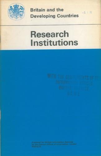 Research Institutions - copertina