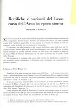 Rettifiche e varianti del basso corso dell'Arno in epoca storica
