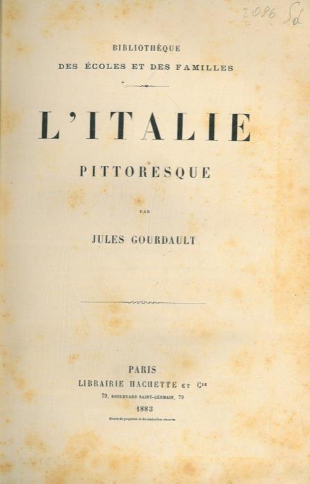 L' Italie pittoresque - Jules Gourdault - copertina