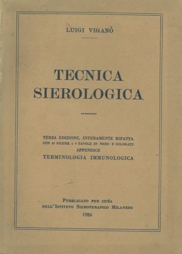 Tecnica sierologica - copertina