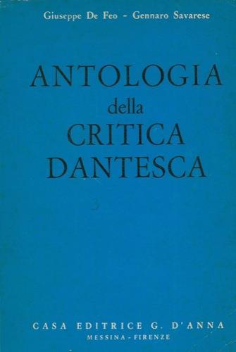 Antologia della critica dantesca - Giuseppe De Feo - copertina