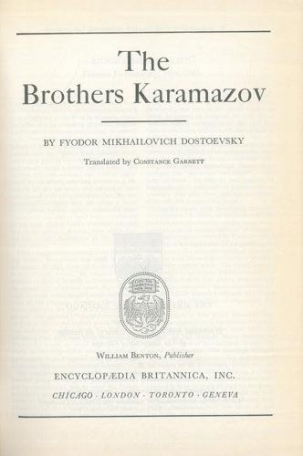 The Brothers Karamazov. Translated by Constance Garnett - Fëdor Dostoevskij - copertina