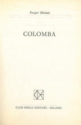 Colomba - Prosper Mérimée - copertina