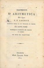 Elementi d'aritmetica tradotti sopra la XV edizione di Parigi da Santi Fabri