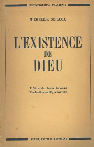 L' existence de Dieu - Michele F. Sciacca - copertina